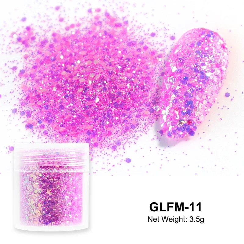 Neon Sugar Nail Glitter – Colorful Candy Coat Powder