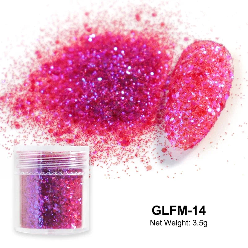 Neon Sugar Nail Glitter – Colorful Candy Coat Powder