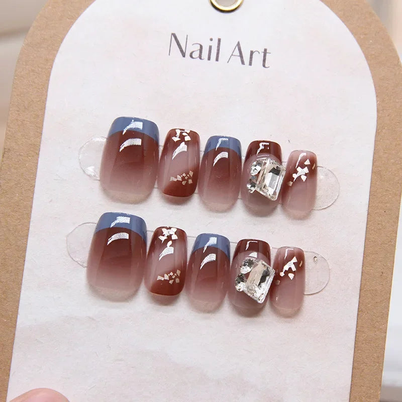 Handmade Press-On Nails – Premium Electroplated - 10 Pc. Set