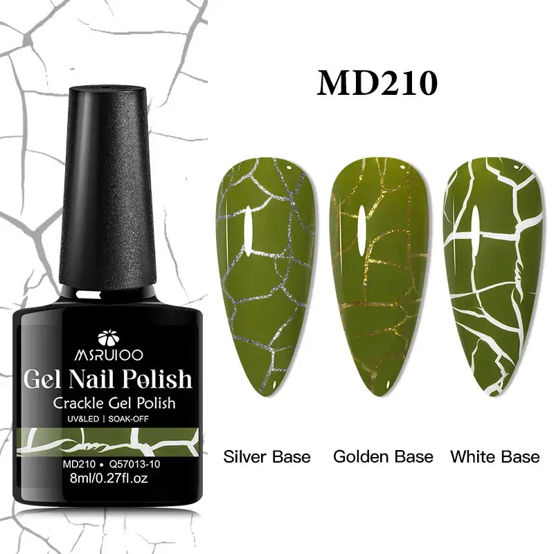 8ml Crackle Gel Nail Polish – UV/LED Soak Off Hybrid Varnish