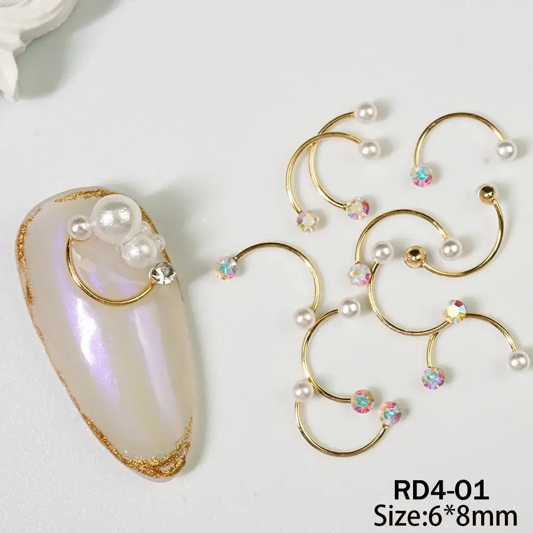 Nail Piercing Charms – Smiles Metal Alloy Rhinestones