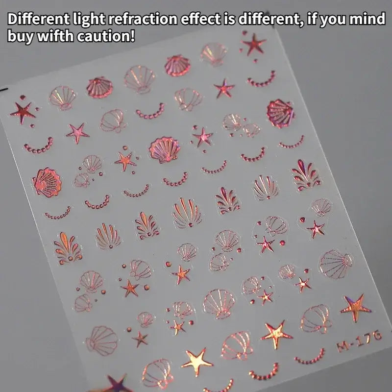 Cute Dolphin & Goldfish Jelly Nail Stickers