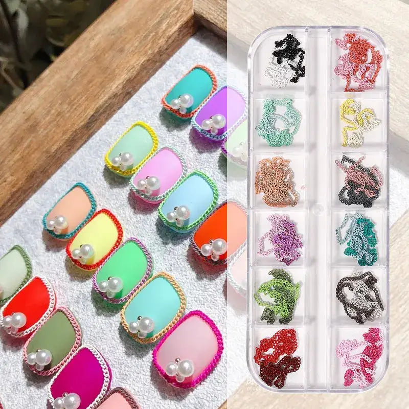 Mixed Style Nail Chain Jewelry – 3D Nail Art Chains