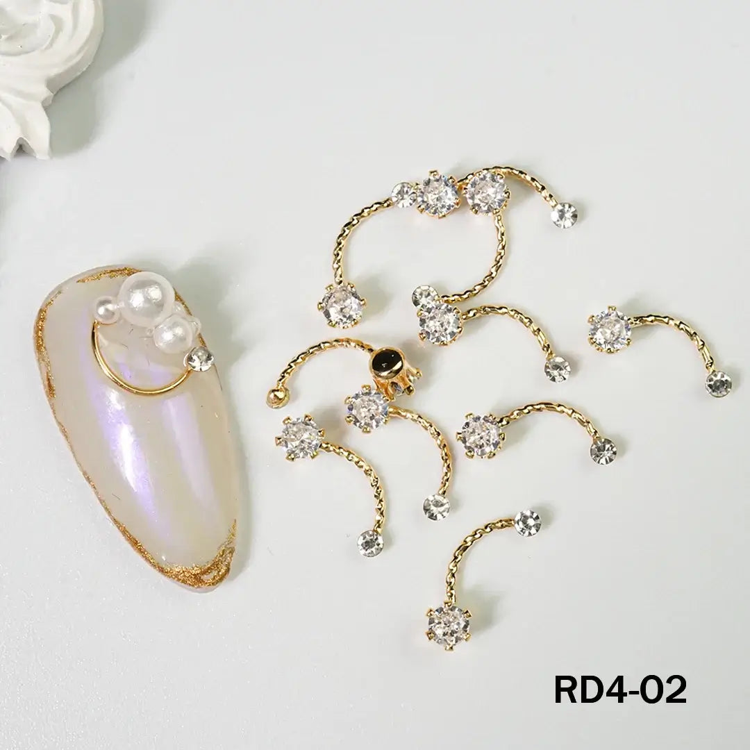 Nail Piercing Charms – Smiles Metal Alloy Rhinestones