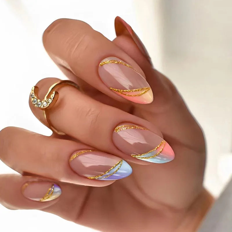 Almond Press-On Nails - Full Coverage (24 pcs)