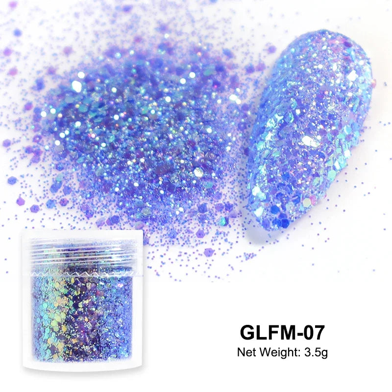 Neon Sugar Nail Glitter – Colorful Candy Coat Powder