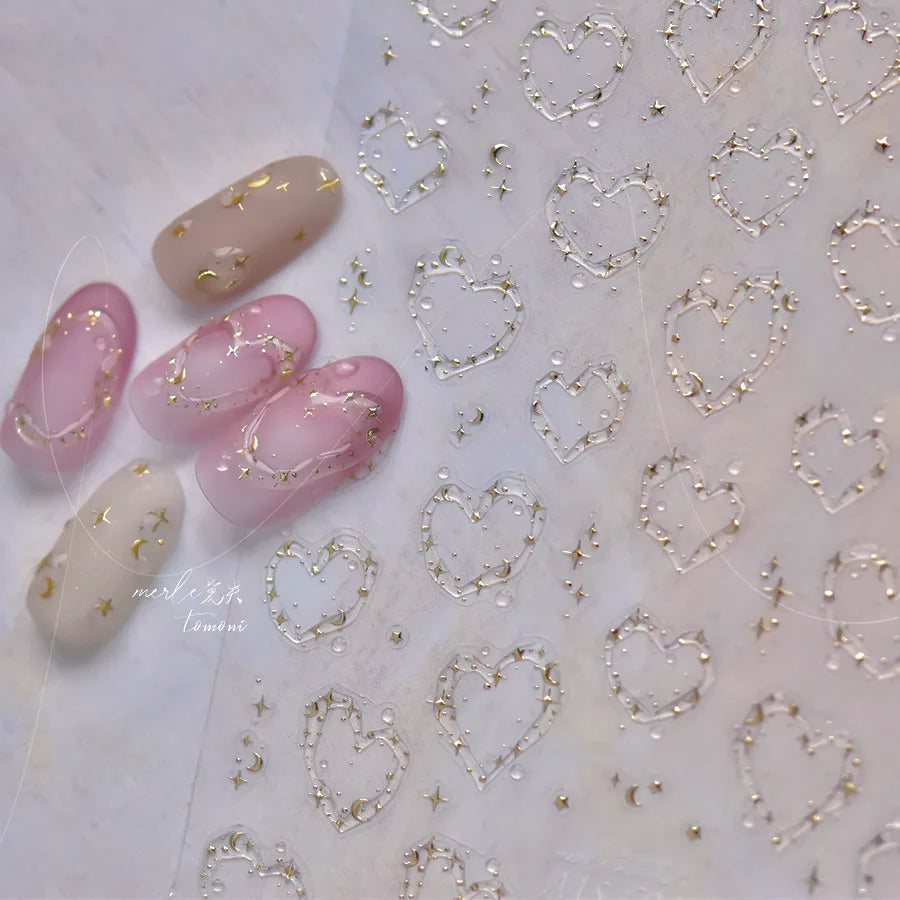 Elegant French Ice Crystal Jelly Nail Stickers