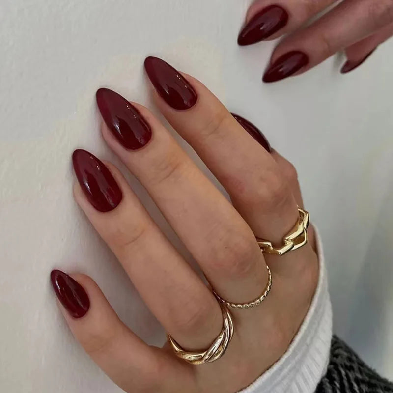 Almond Press-On Nails - Full Coverage (24 pcs)