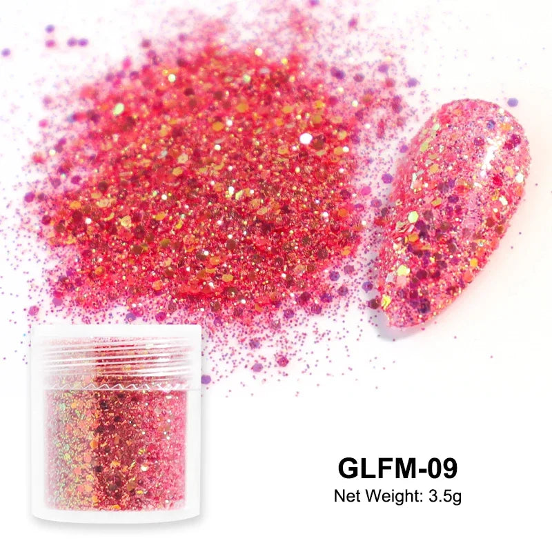 Neon Sugar Nail Glitter – Colorful Candy Coat Powder