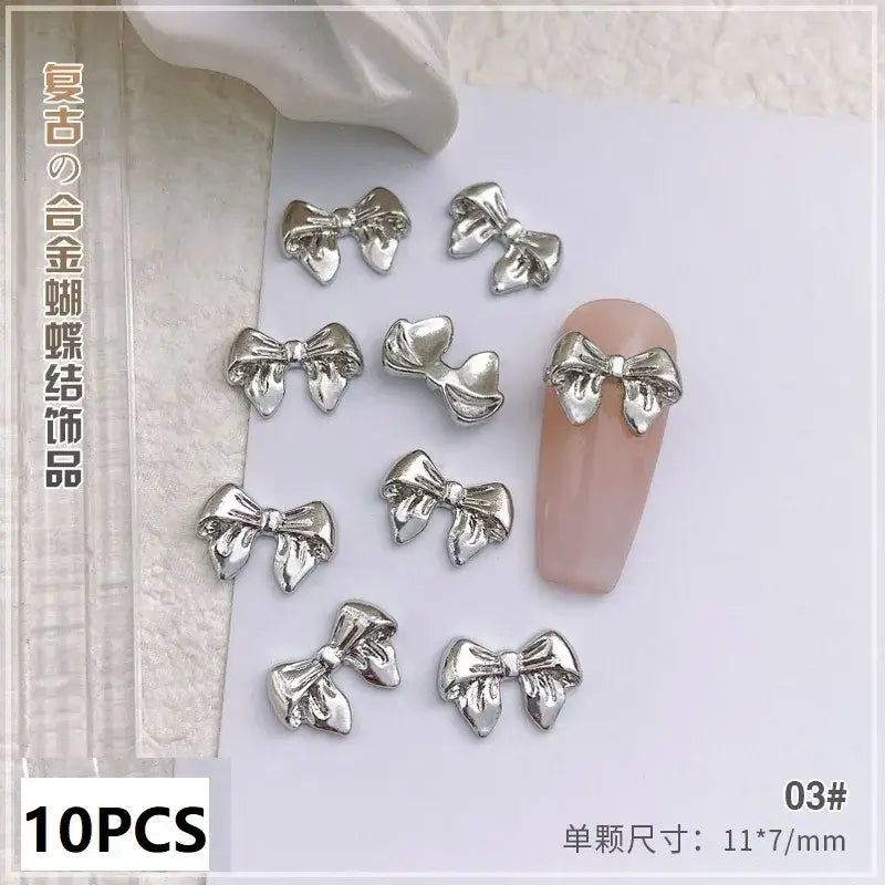 3D Luxury Ribbon Nail Charms – Elegant Bow Design