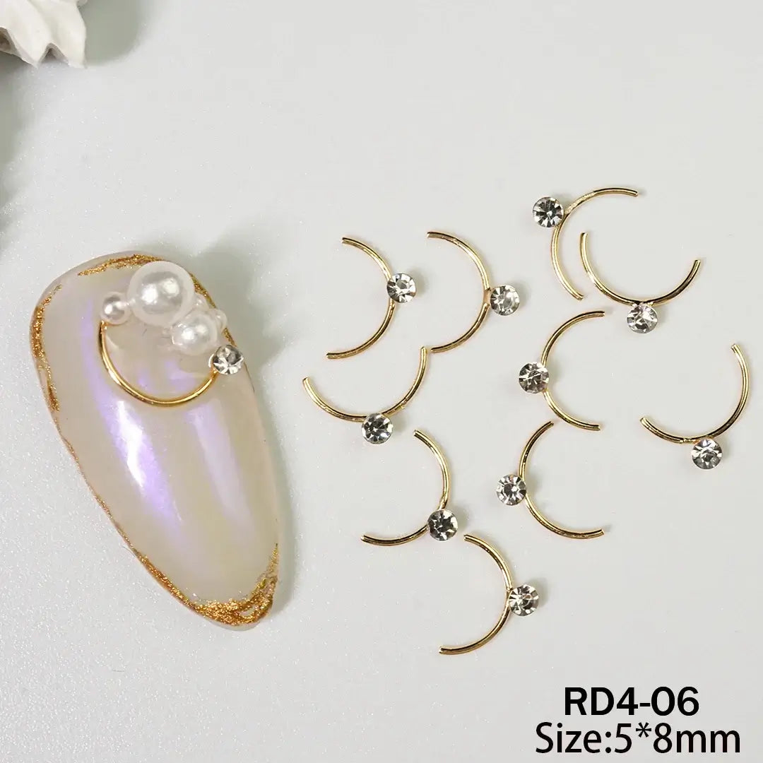 Nail Piercing Charms – Smiles Metal Alloy Rhinestones