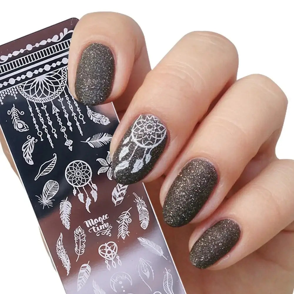 Assorted Nail Stamping Plates - Butterfly, Flower, Geometry