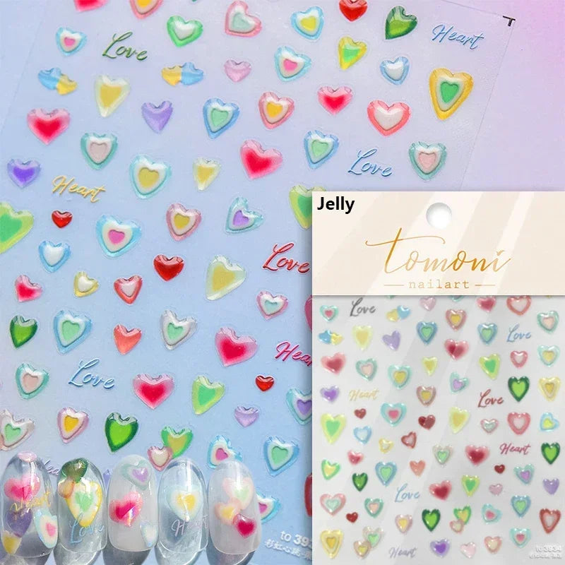 Elegant French Ice Crystal Jelly Nail Stickers