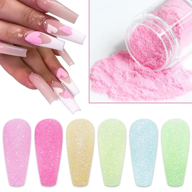 Neon Sugar Nail Glitter – Colorful Candy Coat Powder