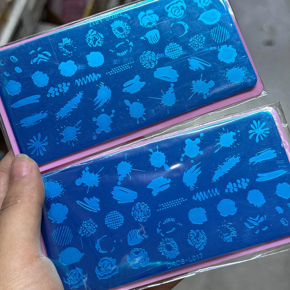 Butterfly, Cat & Stripe Nail Stamping Plate 12x6cm – Animal & Geometric Nail Art Template