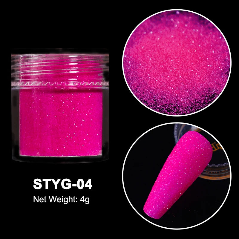 Neon Sugar Nail Glitter – Colorful Candy Coat Powder