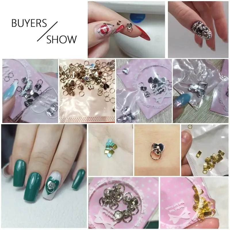 Punk Ox Nose Nail Charms – Manicure Stud Rings