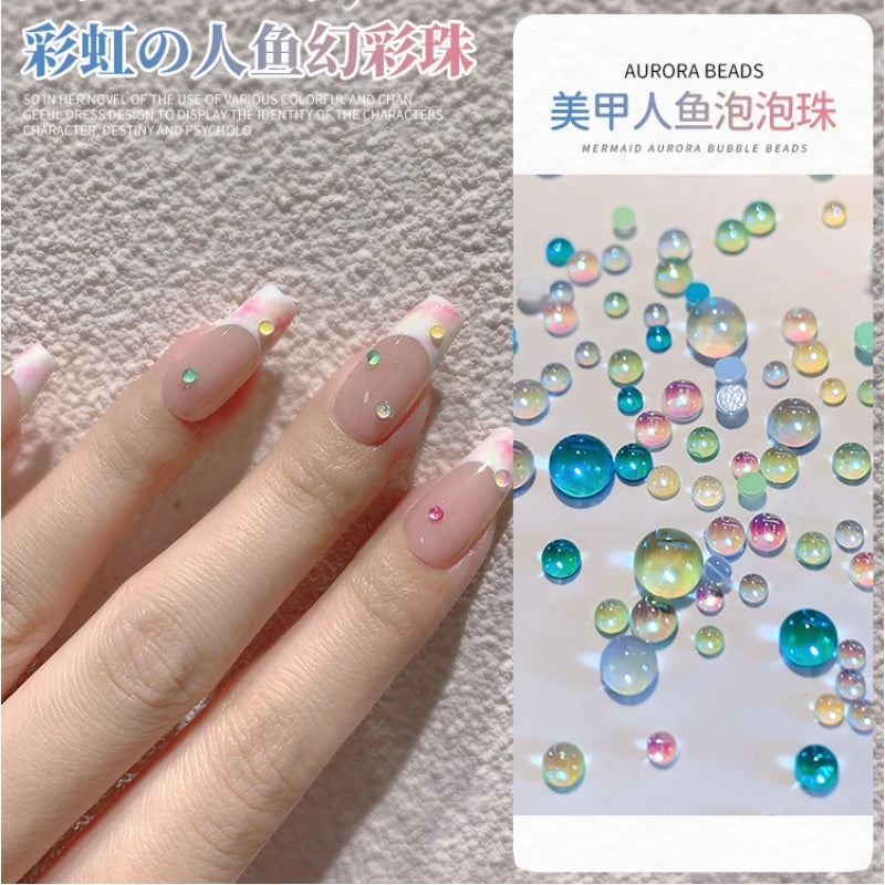 Aurora Bubble Beads Nail Art Charms