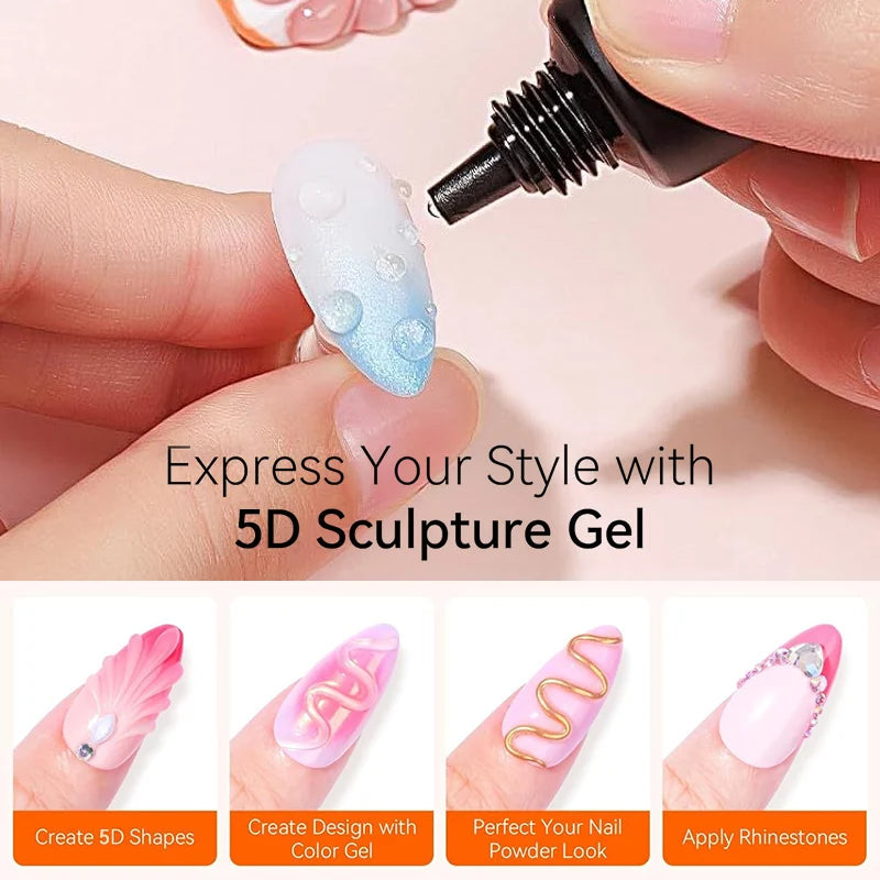 Clear 5D Sculpting Gel for Nail Art – Professional Builder