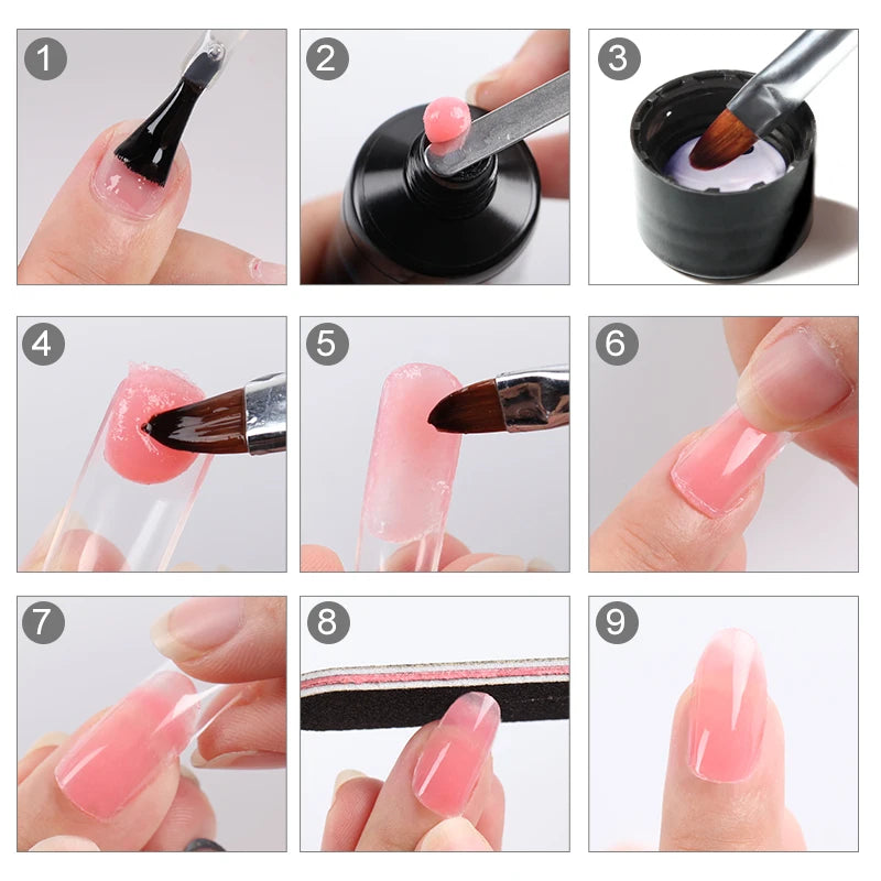 ROSALIND Glitter Poly Gel Nail Extension – 15ml