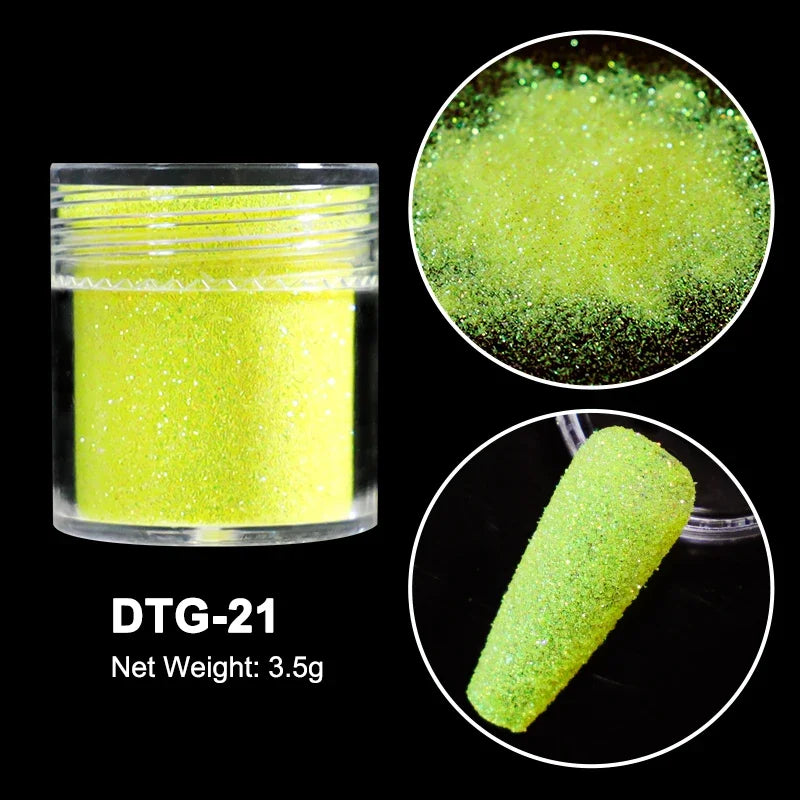 Neon Sugar Nail Glitter – Colorful Candy Coat Powder