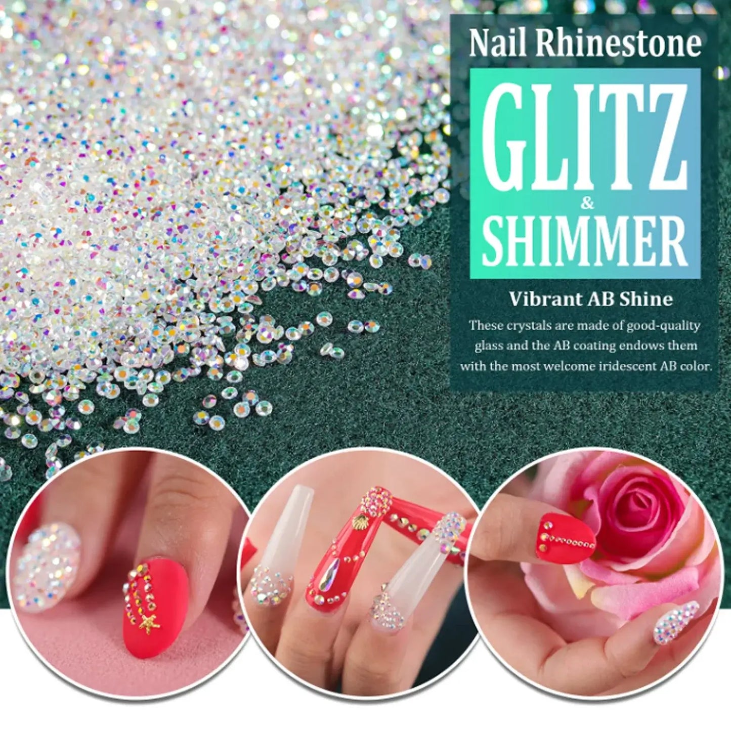 Tiny Nail Rhinestones Mini Pixie AB Crystals for Nail Art