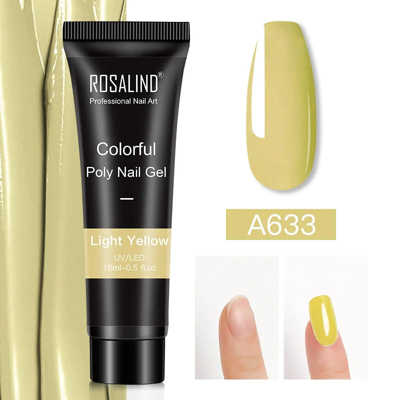 ROSALIND Glitter Poly Gel Nail Extension – 15ml