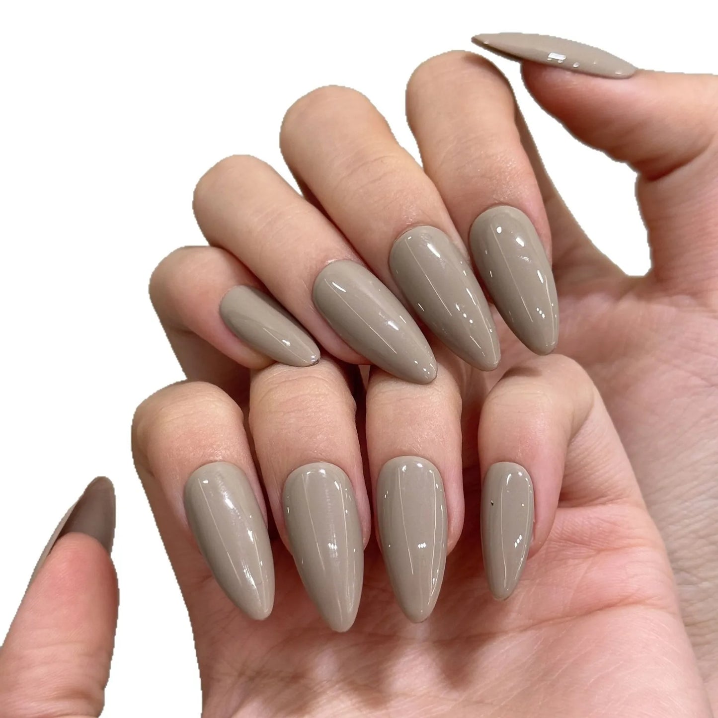 Press On Nails | Solid Color Almond Fake Nails