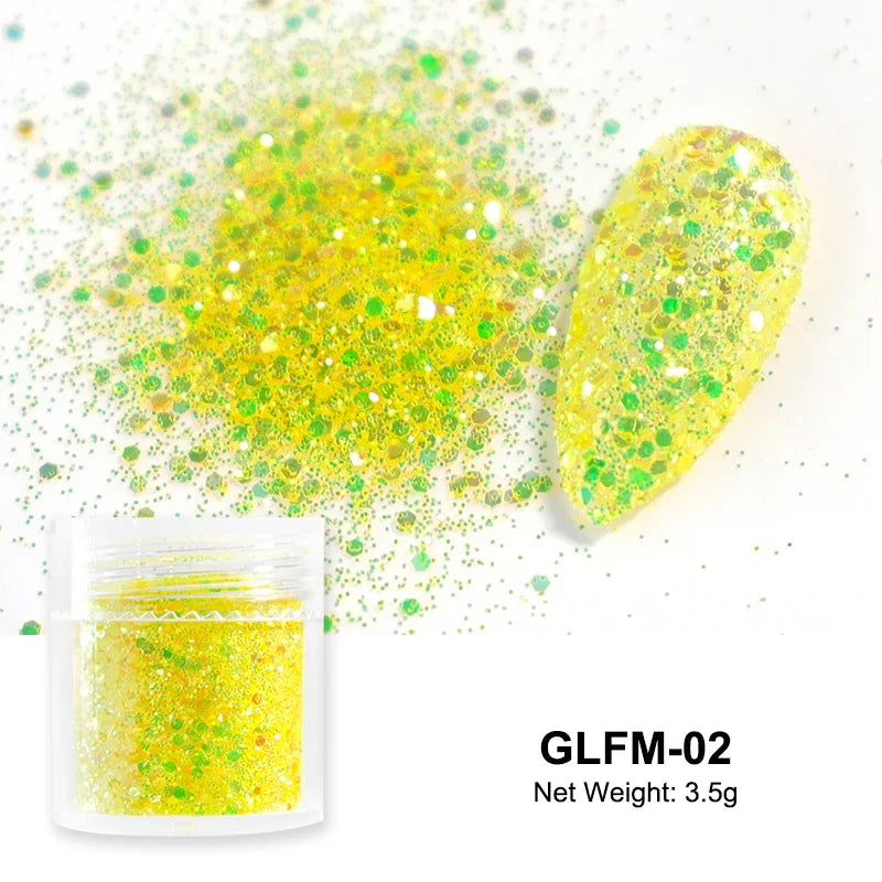 Neon Sugar Nail Glitter – Colorful Candy Coat Powder