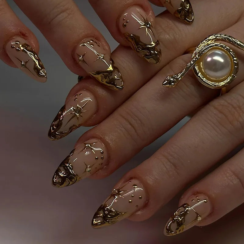 Almond Press-On Nails - Full Coverage (24 pcs)
