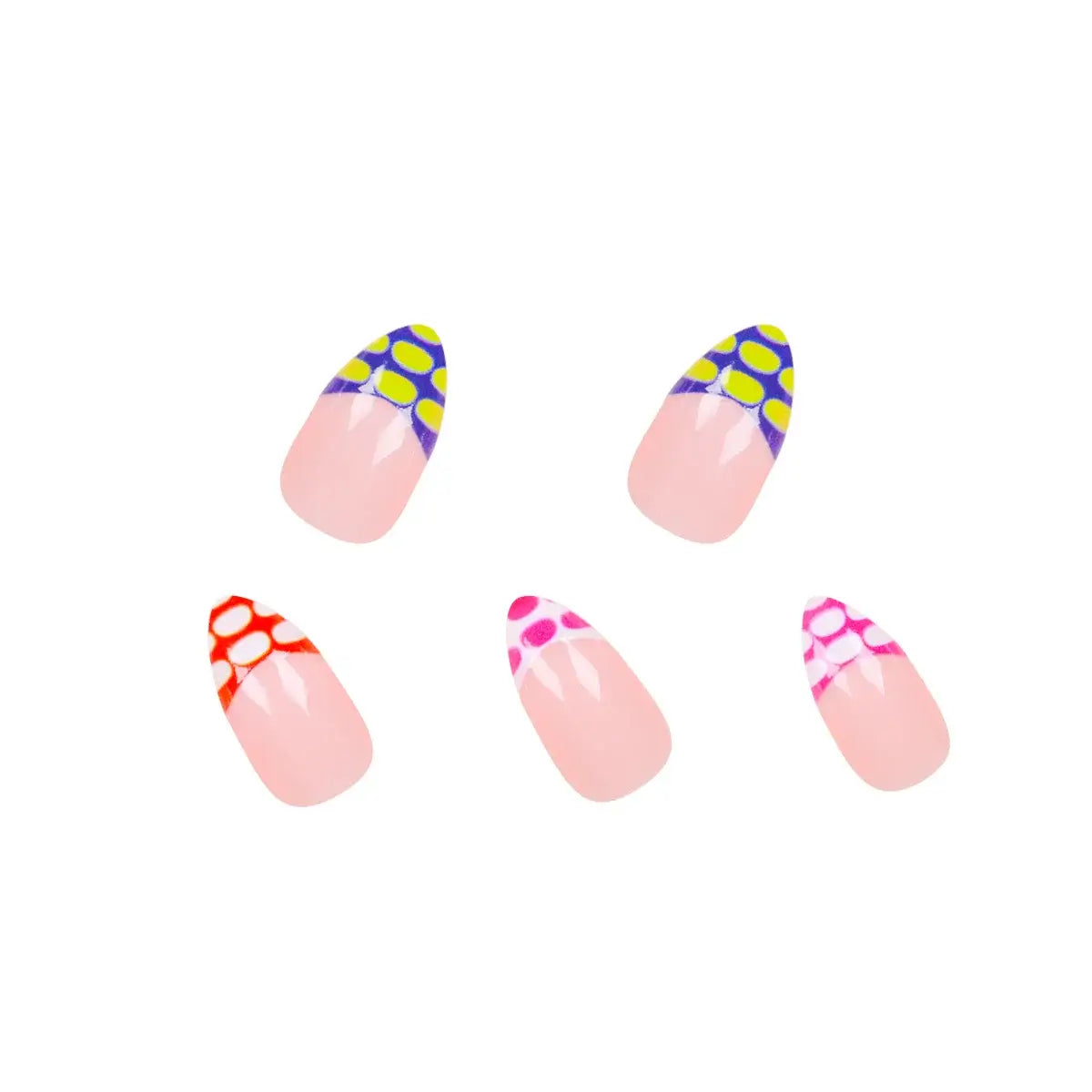 View details for Almond Press-On Nails – Mixed Stripe French Tips (24 Pcs) Almond Press-On Nails – Mixed Stripe French Tips