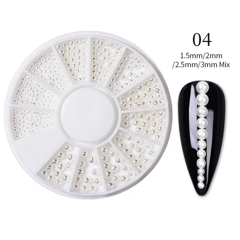 Caviar Beads Nail Jewels – Pearls & Rhinestones