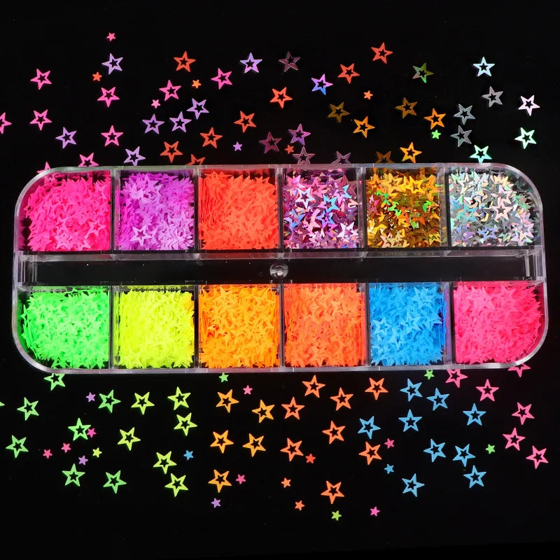 Neon 3D Nail Art Glitter