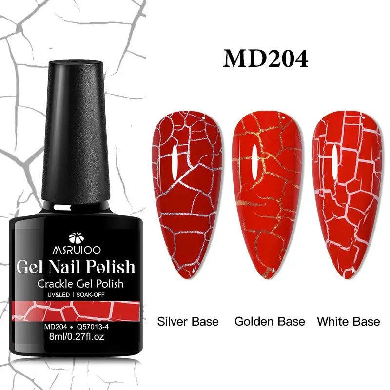 8ml Crackle Gel Nail Polish – UV/LED Soak Off Hybrid Varnish