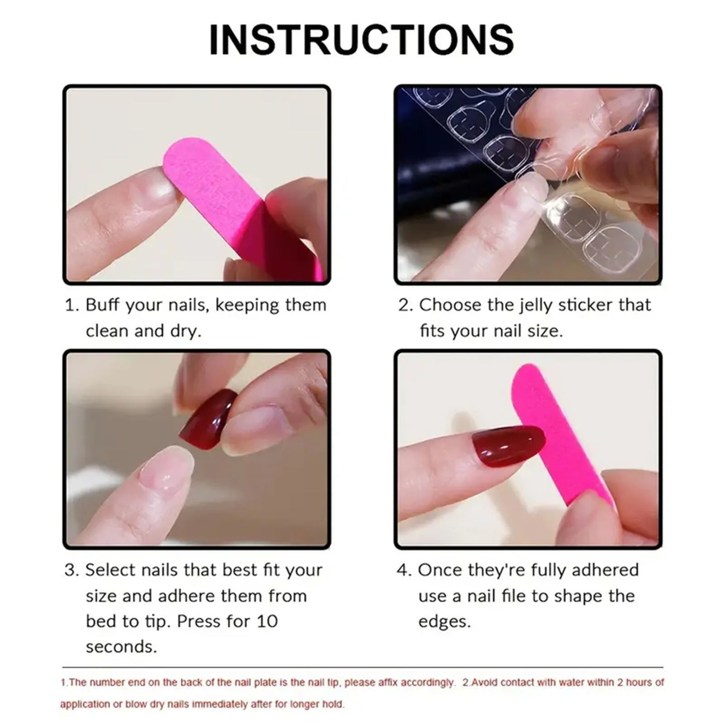 Aurora Mermaid Press On Nails – Handmade Set 10pcs
