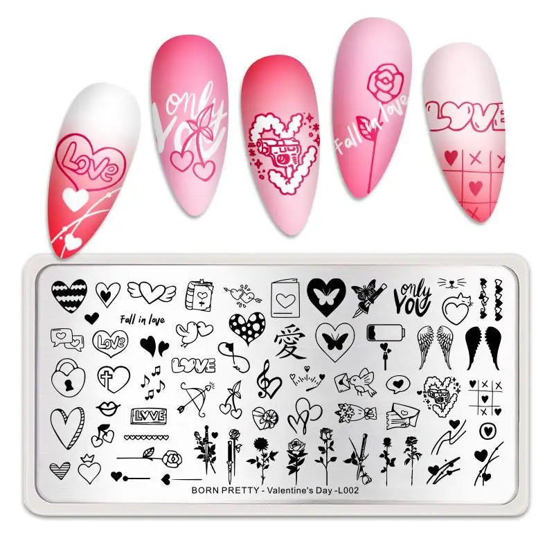 BORN PRETTY Nail Stamping Plates – Butterfly, Lace, Floral