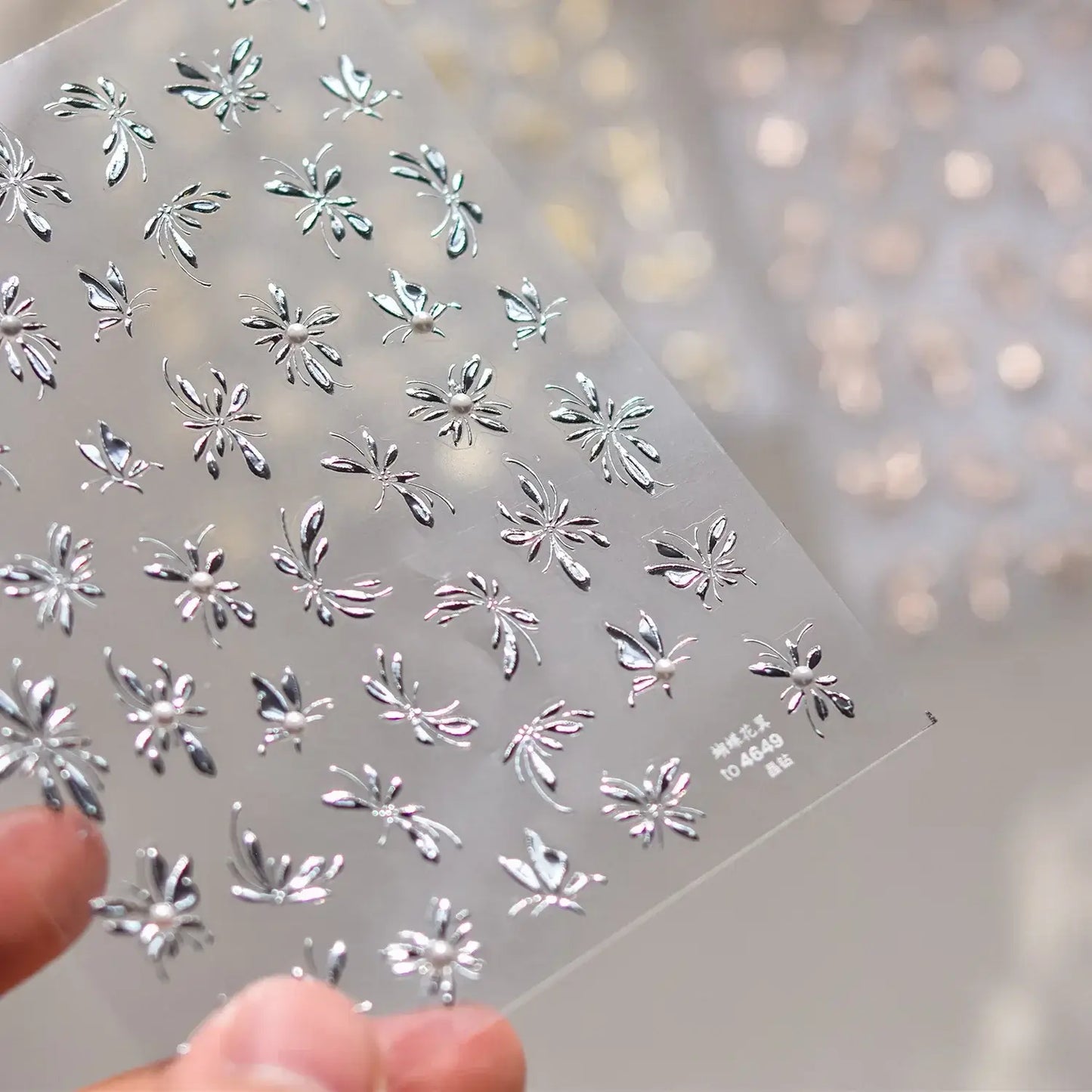 5D Flower Nail Art Stickers for DIY Manicure