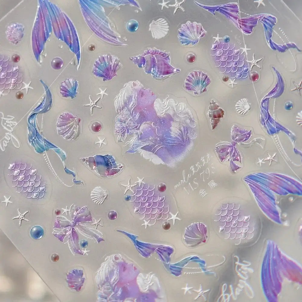 3D Beach Ocean Nail Art Stickers – Sea Life Decals