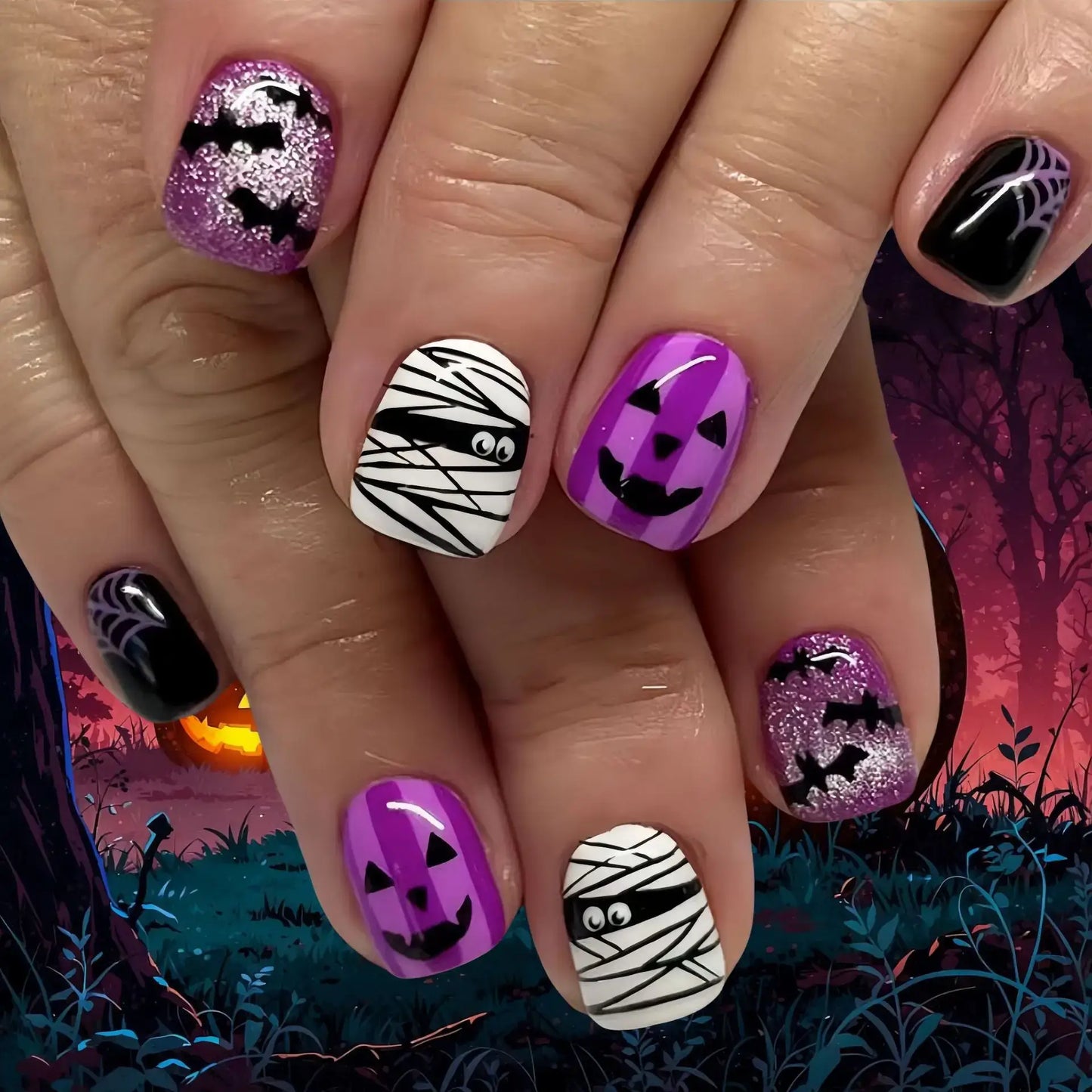 Cute Halloween Press On Nails | Affordable & Stylish Set