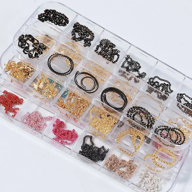 Mixed Style Nail Chain Jewelry – 3D Nail Art Chains