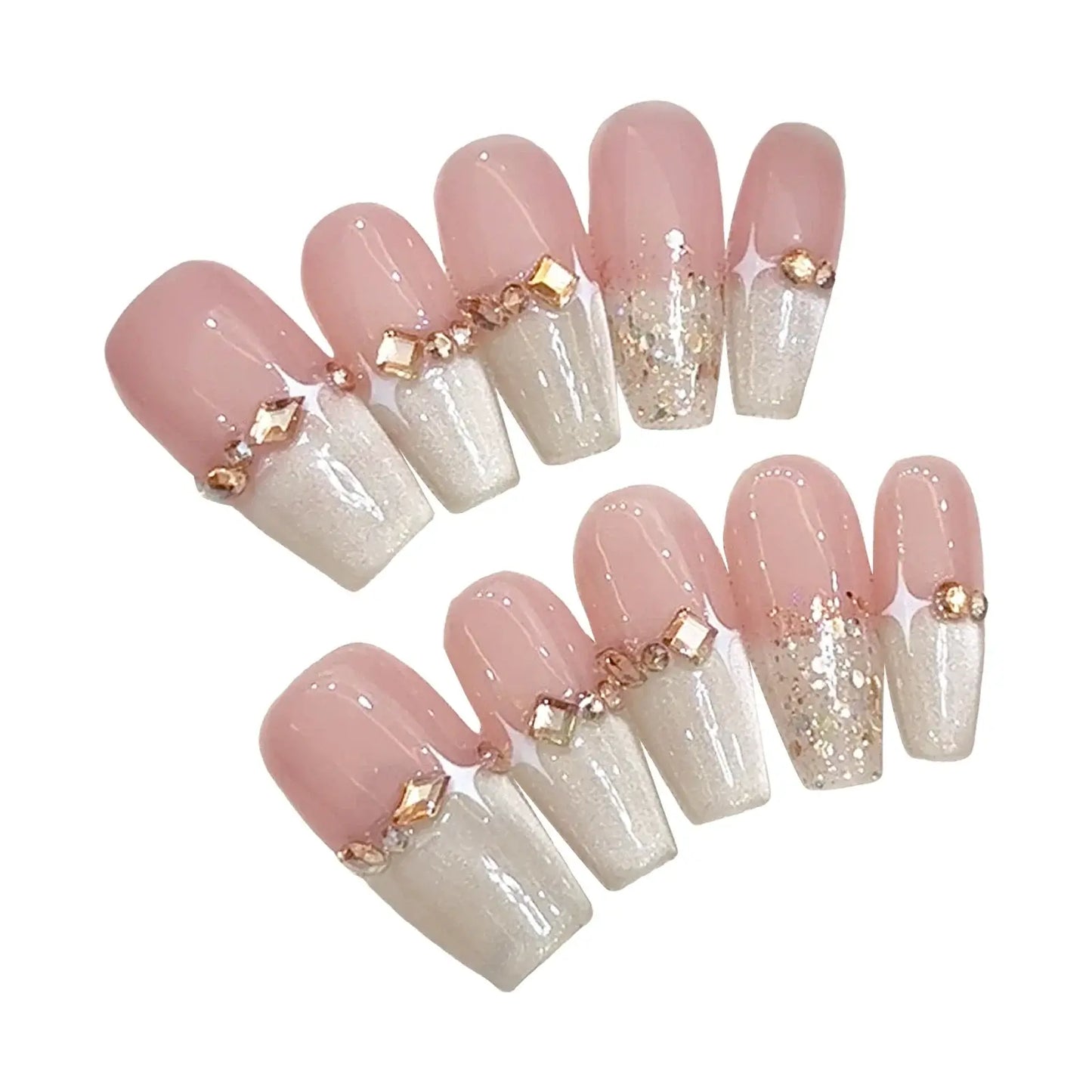 Champagne Cat Eye French Press-On Nails
