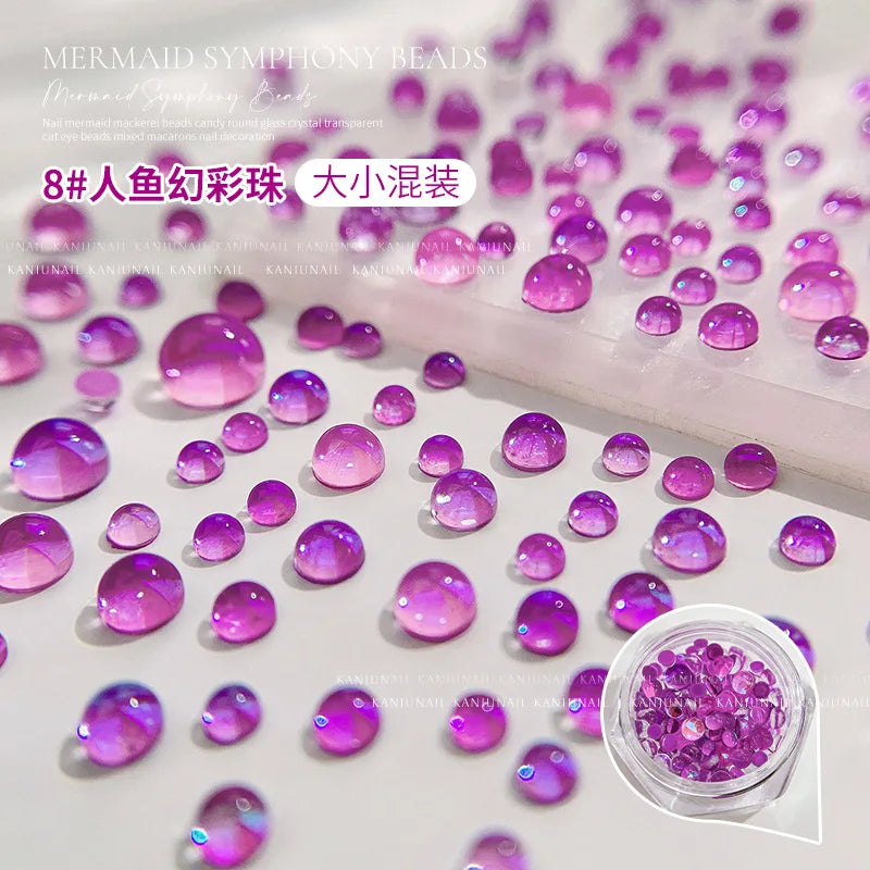 Aurora Bubble Beads Nail Art Charms
