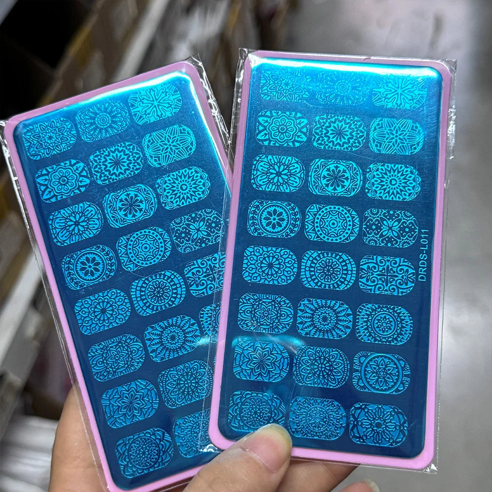 Butterfly, Cat & Stripe Nail Stamping Plate 12x6cm – Animal & Geometric Nail Art Template