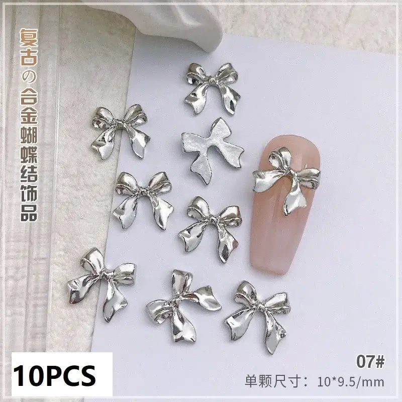 3D Luxury Ribbon Nail Charms – Elegant Bow Design