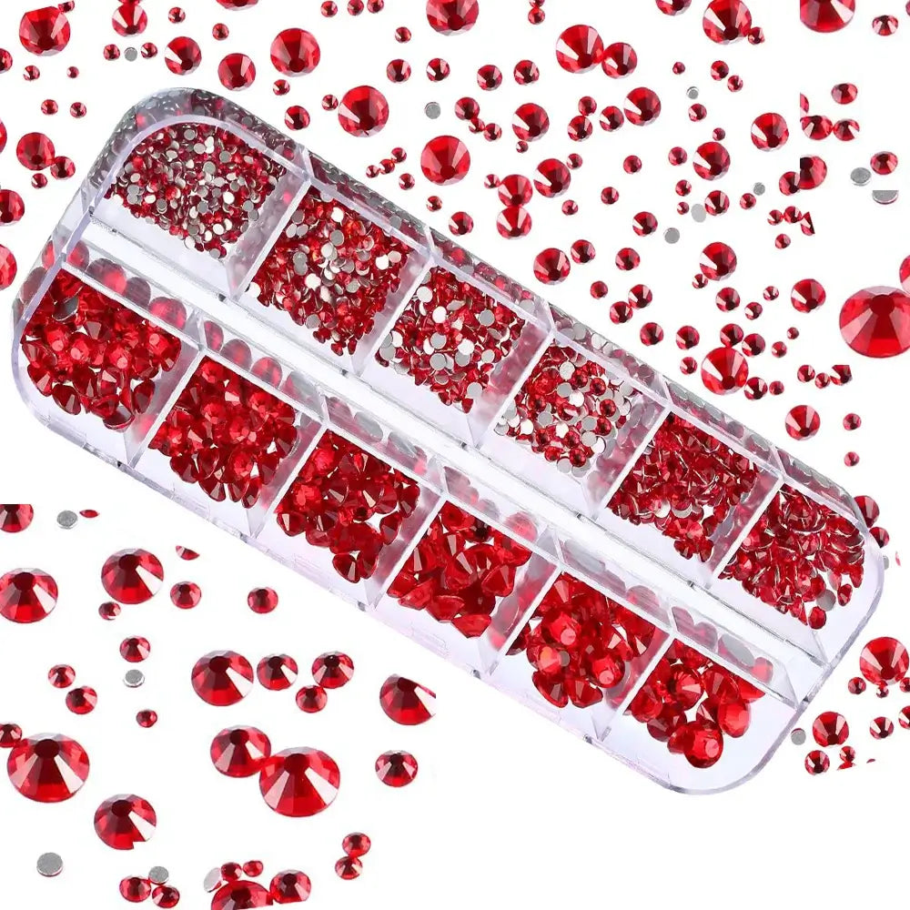 Crystal Nail Rhinestones 12 Grid - Mixed Shapes & Sizes