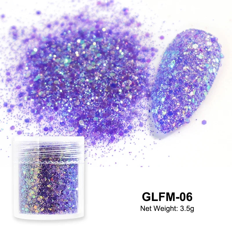 Neon Sugar Nail Glitter – Colorful Candy Coat Powder