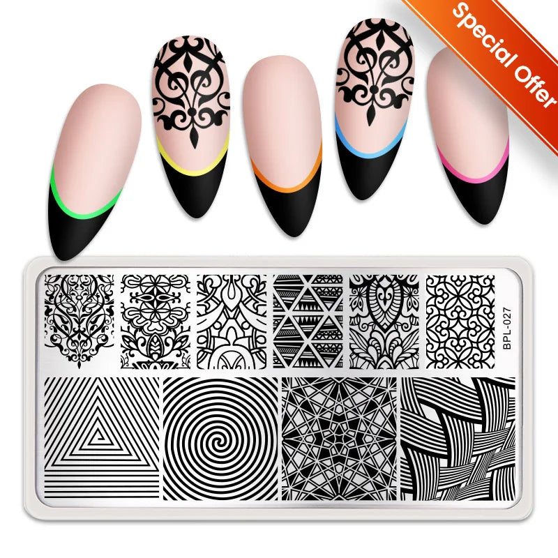 BORN PRETTY Nail Stamping Plates – Butterfly, Lace, Floral