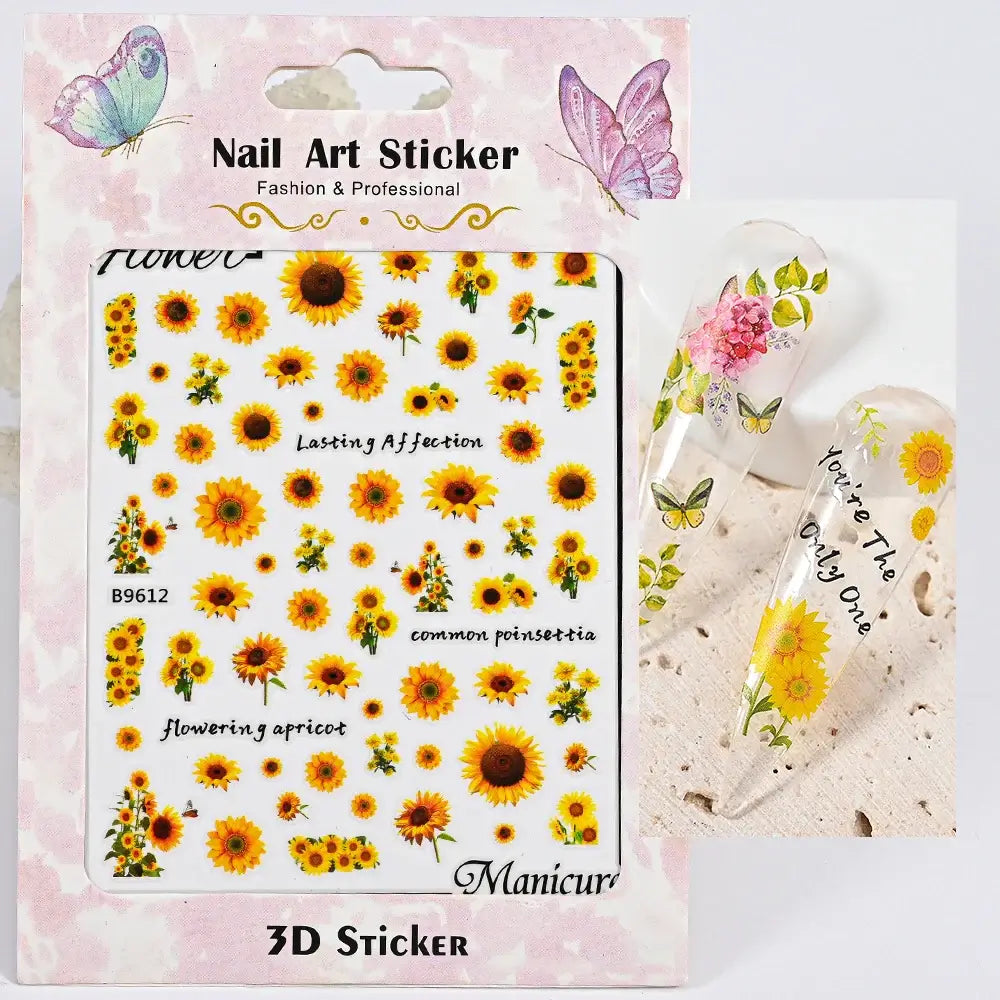 Daisy Flower Nail Stickers – Chic Elegant Summer Nails