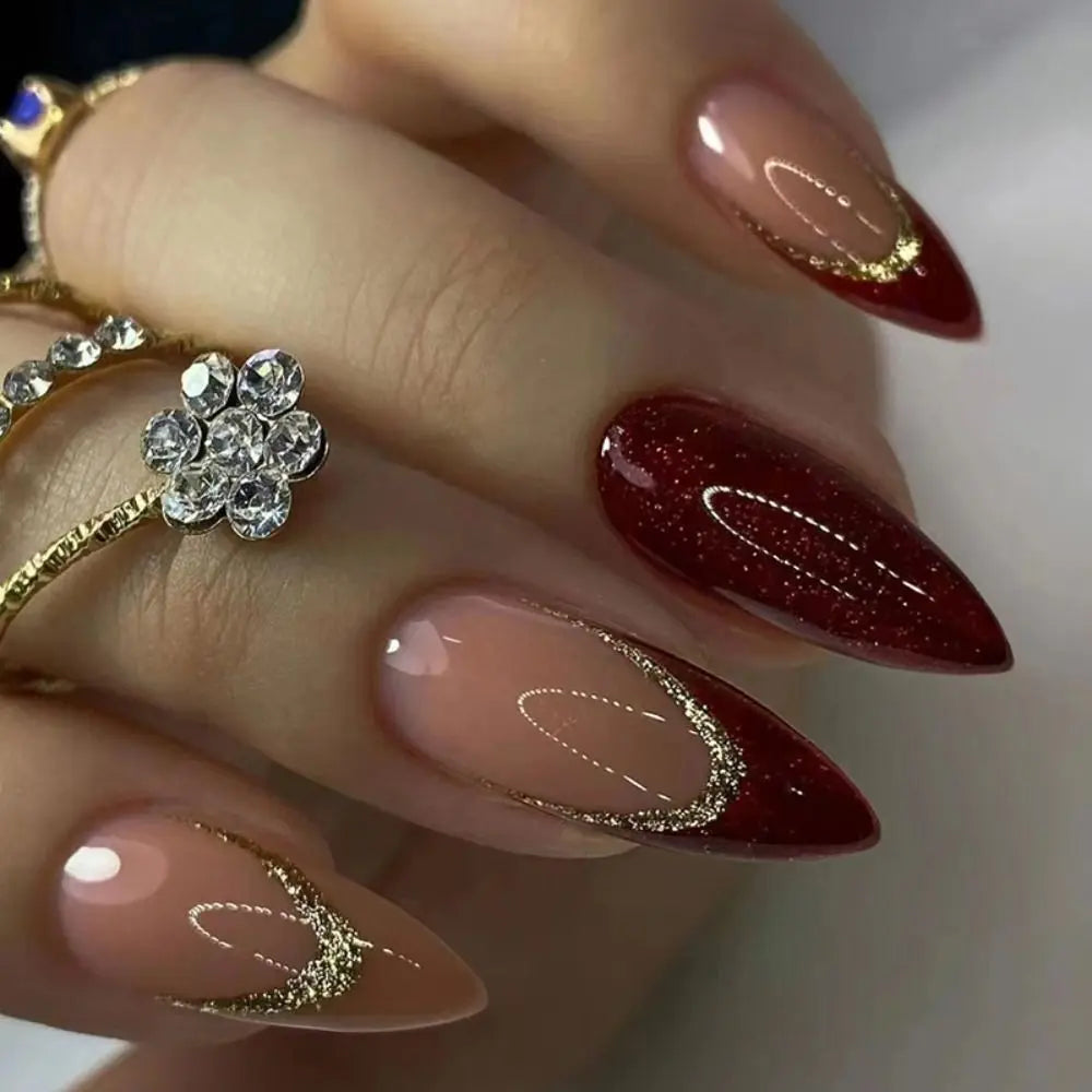 Almond Press-On Nails - Full Coverage (24 pcs)