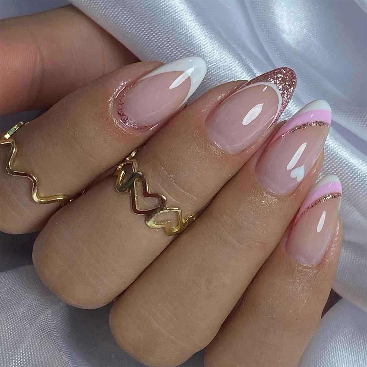 Almond Press-On Nails - Full Coverage (24 pcs)